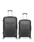 Lot de 2 - Valise grand format et valise weekend Dc gris foncé - L/M