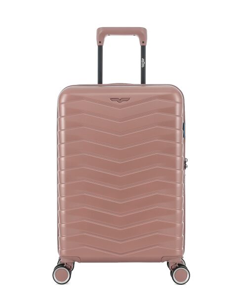 Valise Cabine S 4 roues doubles Seattle rose doré - 39x59x20 cm