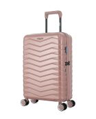 Valise Cabine S 4 roues doubles Seattle rose doré  - 39x59x20 cm