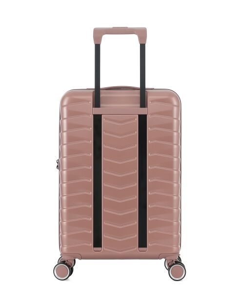 Valise Cabine S 4 roues doubles Seattle rose doré - 39x59x20 cm