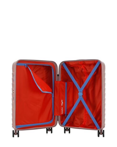 Valise Cabine S 4 roues doubles Seattle rose doré - 39x59x20 cm