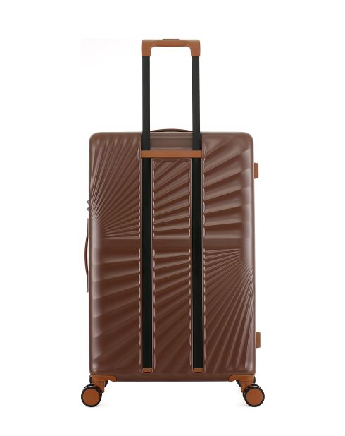 Lot de 3 - Valise grand format, valise weekend et valise cabine 4 roues doubles Oakland chocolat - L/M/S