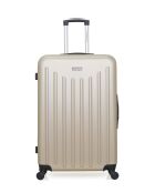 Lot de 3 - Valise grand format, Valise weekend et valise cabine 4 roues simples Brooklyn beiges - L/M/S
