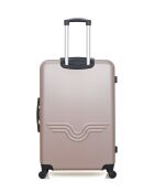 Lot de 3 - Valise grand format, Valise weekend et valise cabine 4 roues simples Brooklyn rose doré - L/M/S
