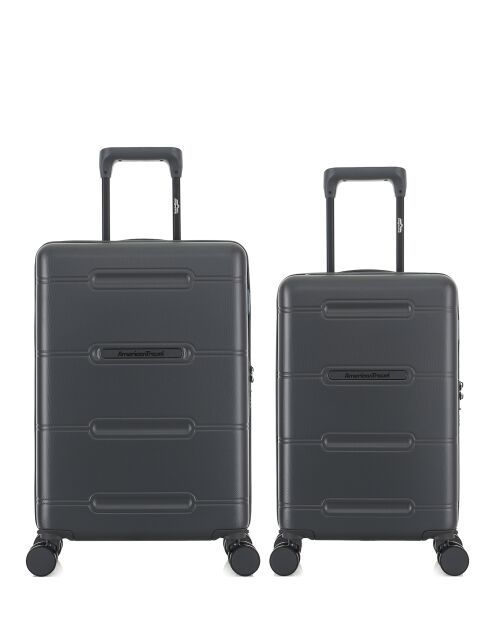 Lot de 2 valises cabine 4 roues doubles Cleveland gris foncé - S/XS