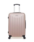 Lot de 2 - Valise weekend et valise cabine 4 roues simples Brooklyn rose doré - M/XXS