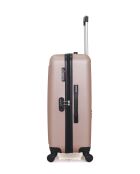 Lot de 2 - Valise weekend et valise cabine 4 roues simples Brooklyn rose doré - M/XXS