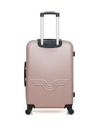 Lot de 2 - Valise weekend et valise cabine 4 roues simples Brooklyn rose doré - M/XXS