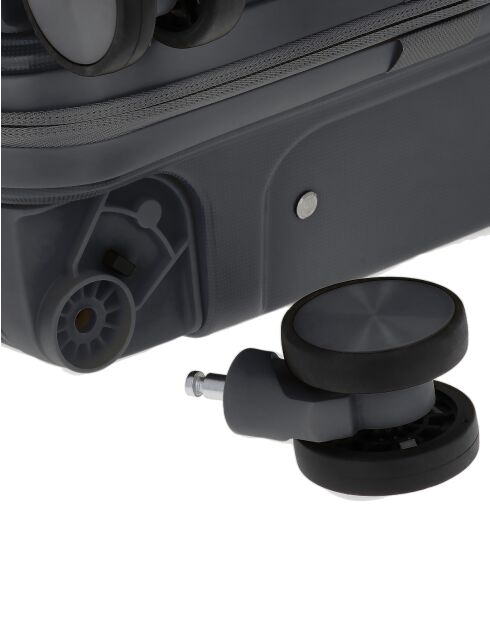 Valise Cabine XS 4 roues doubles Cleveland gris foncé - 35x55x19 cm
