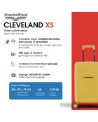 Valise Cabine XS 4 roues doubles Cleveland gris foncé  - 35x55x19 cm