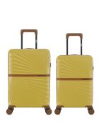Lot de 2 valises cabine 4 roues doubles Oakland miel - S/XS