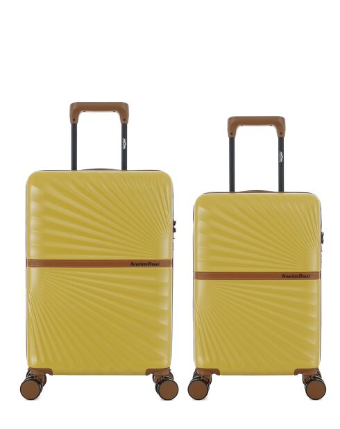 Lot de 2 valises cabine 4 roues doubles Oakland miel - S/XS