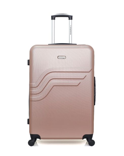 Lot de 2 - Valise grand format et valise weekend Queens rose doré - L/M