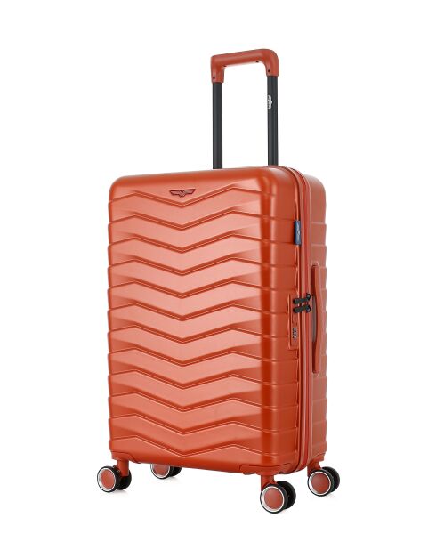 Lot de 2 - Valise weekend et valise cabine 4 roues doubles Seattle brique - M/S
