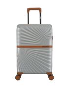 Valise Cabine S 4 roues doubles Oakland grise - 38,5x58,5x20 cm