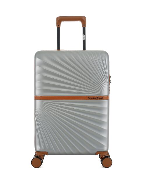 Valise Cabine S 4 roues doubles Oakland grise - 38,5x58,5x20 cm