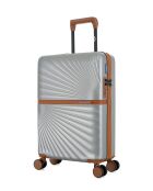 Valise Cabine S 4 roues doubles Oakland grise - 38,5x58,5x20 cm