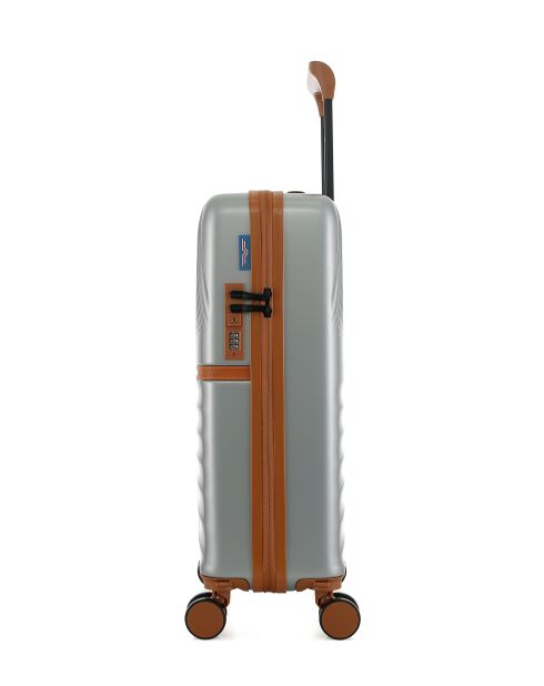 Valise Cabine S 4 roues doubles Oakland grise - 38,5x58,5x20 cm