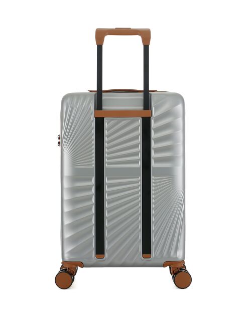 Valise Cabine S 4 roues doubles Oakland grise - 38,5x58,5x20 cm