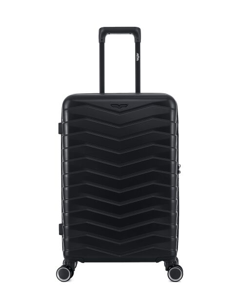 Valise Moyen Séjour M 4 roues doubles Seattle noire - 42,5x66x26 cm