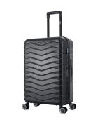 Valise Moyen Séjour M 4 roues doubles Seattle noire - 42,5x66x26 cm