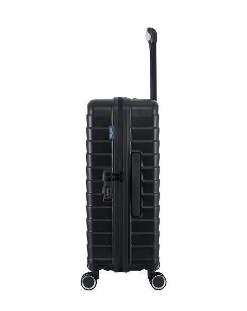Valise Moyen Séjour M 4 roues doubles Seattle noire - 42,5x66x26 cm
