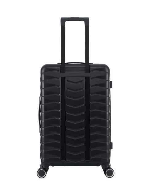 Valise Moyen Séjour M 4 roues doubles Seattle noire - 42,5x66x26 cm