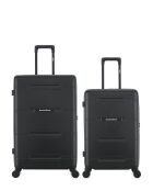 Lot de 2 - Valise grand format et valise weekend 4 roues doubles Cleveland noires - L/M