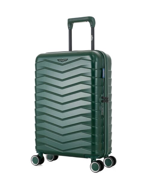 Valise Cabine S 4 roues doubles Seattle vert foncé - 39x59x20 cm