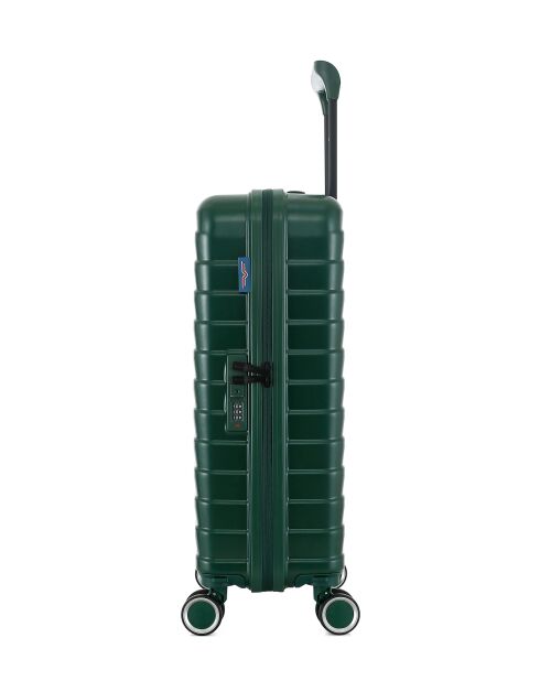 Valise Cabine S 4 roues doubles Seattle vert foncé - 39x59x20 cm