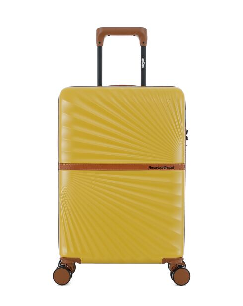 Valise Cabine S 4 roues doubles Oakland miel - 38,5x58,5x20 cm
