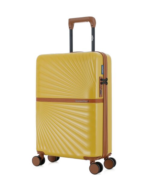 Valise Cabine S 4 roues doubles Oakland miel - 38,5x58,5x20 cm