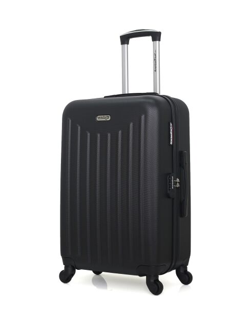 Lot de 2 - Valise weekend et valise cabine 4 roues simples Brooklyn noires - M/XXS