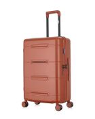 Lot de 2 - Valise weekend et valise cabine 4 roues doubles Cleveland brique - M/S