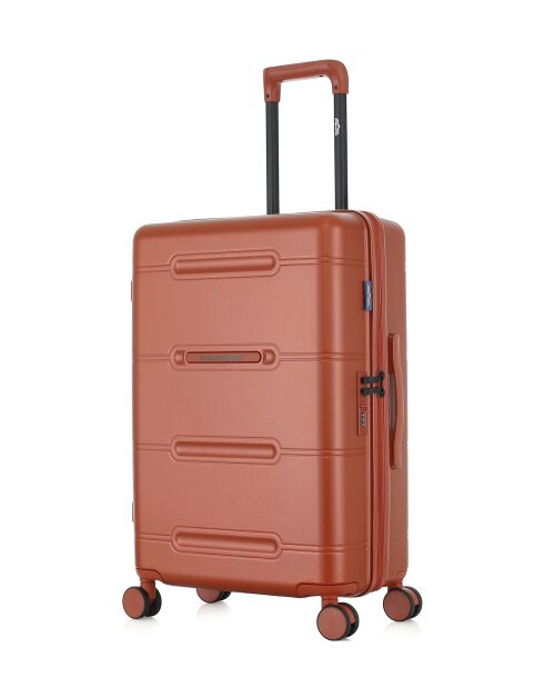 Lot de 2 - Valise weekend et valise cabine 4 roues doubles Cleveland brique - M/XS