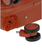 Lot de 2 - Valise weekend et valise cabine 4 roues doubles Cleveland brique - M/XS