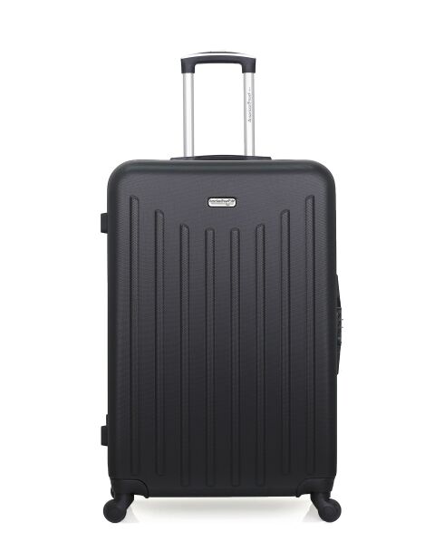 Lot de 2 - Valise grand format et valise cabine 4 roues simples Brooklyn noires - L/XXS