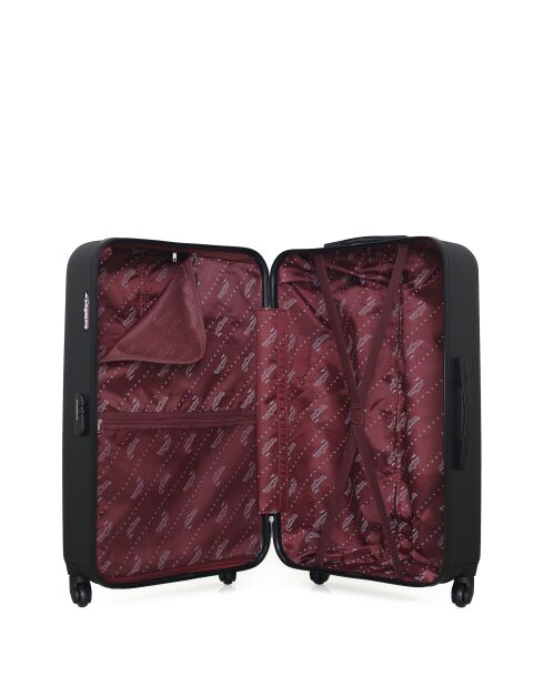 Lot de 2 - Valise grand format et valise cabine 4 roues simples Brooklyn noires - L/XXS
