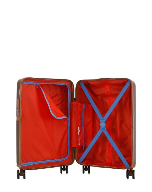 Lot de 2 valises cabine 4 roues doubles Oakland chocolat - S/XS