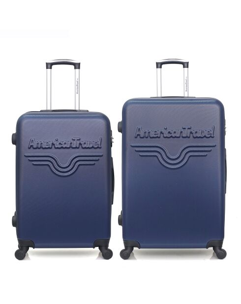 Lot de 2 - Valise grand format et valise weekend Chelsea marine - L/M