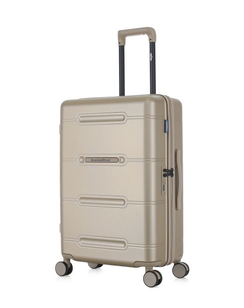 Lot de 2 - Valise weekend et valise cabine 4 roues doubles Cleveland beiges - M/XS