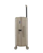Lot de 2 - Valise weekend et valise cabine 4 roues doubles Cleveland beiges - M/XS