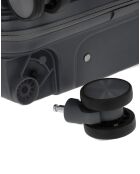 Lot de 2 - Valise weekend et valise cabine 4 roues doubles Cleveland gris foncé - M/S