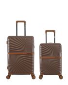 Set di 2 - Valigia da weekend e valigia da cabina 4 ruote doppie Oakland chocolate - M/XS