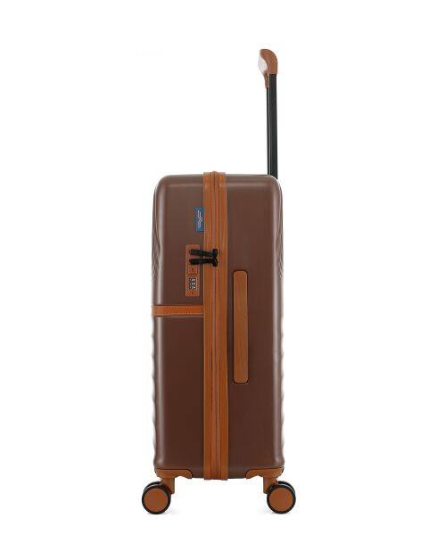 Lot de 2 - Valise weekend et valise cabine 4 roues doubles Oakland chocolat - M/XS