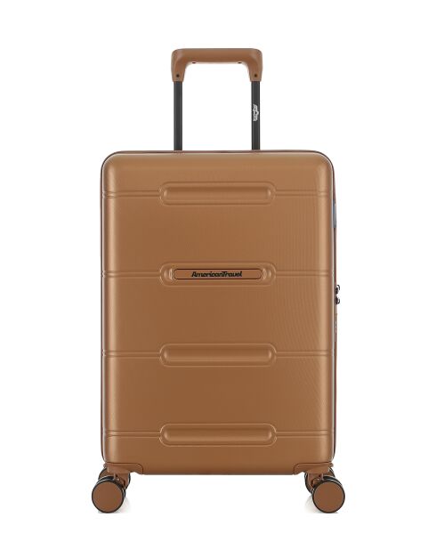 Lot de 2 valises cabine 4 roues doubles Cleveland brun clair - S/XS