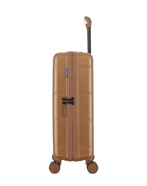 Lot de 2 valises cabine 4 roues doubles Cleveland brun clair - S/XS