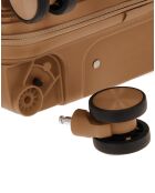 Lot de 2 valises cabine 4 roues doubles Cleveland brun clair - S/XS