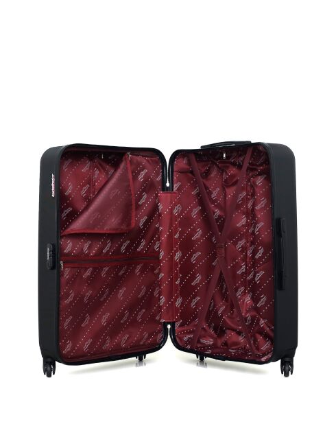 Lot de 2 - Valise grand format et valise weekend Queens noires - L/M