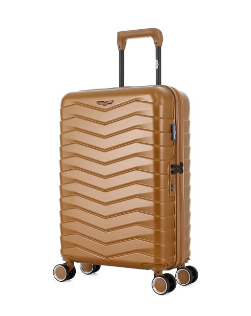 Valise Cabine S 4 roues doubles Seattle bronze- 39x59x20 cm